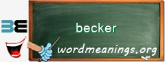 WordMeaning blackboard for becker